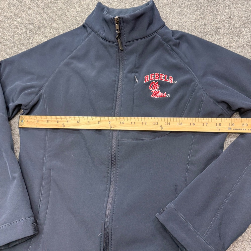 Colosseum Ole Miss Rebels Womens Navy Blue Softshell Fleece Lined Jacket Medium - Picture 3 of 10